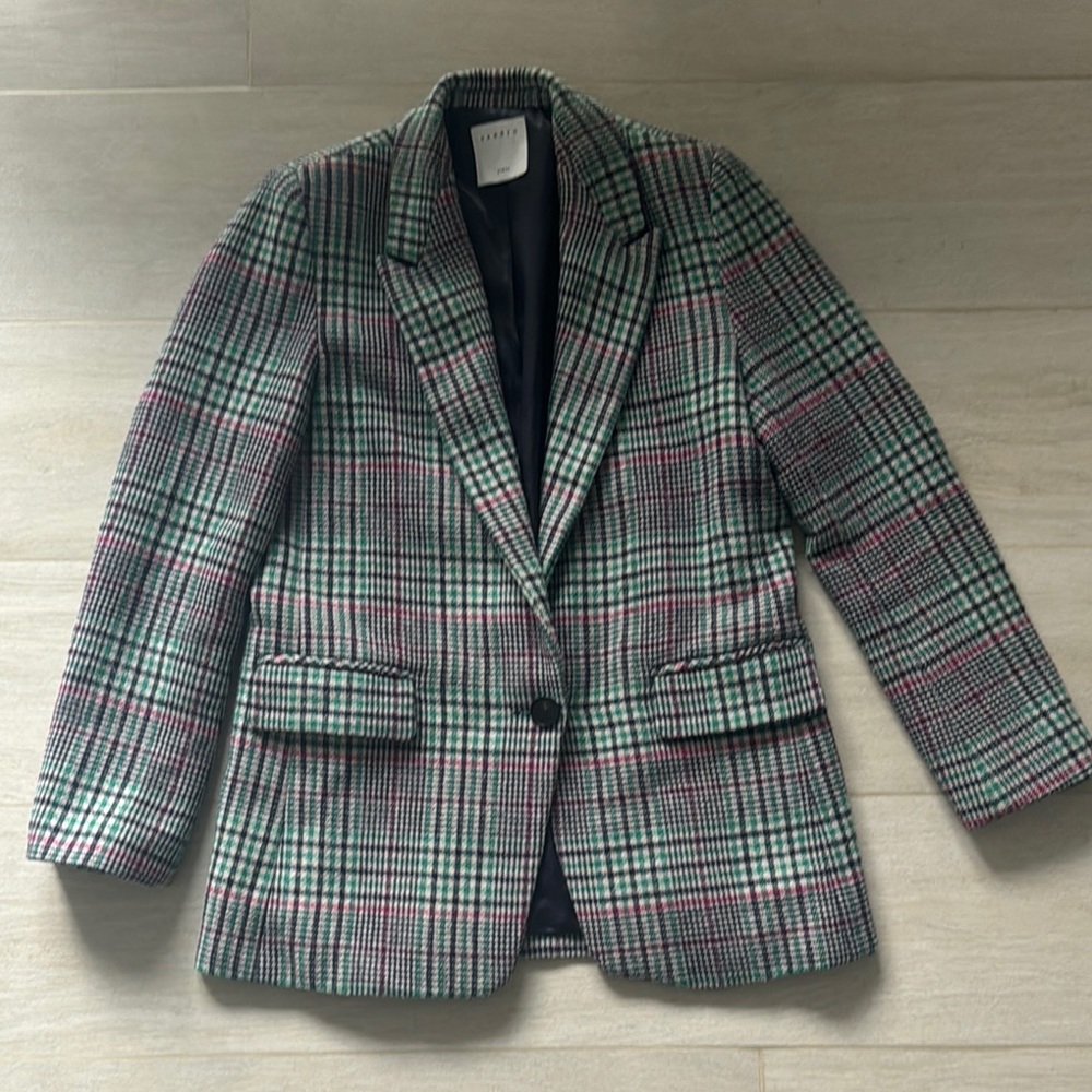 Sandro Plaid Blazer